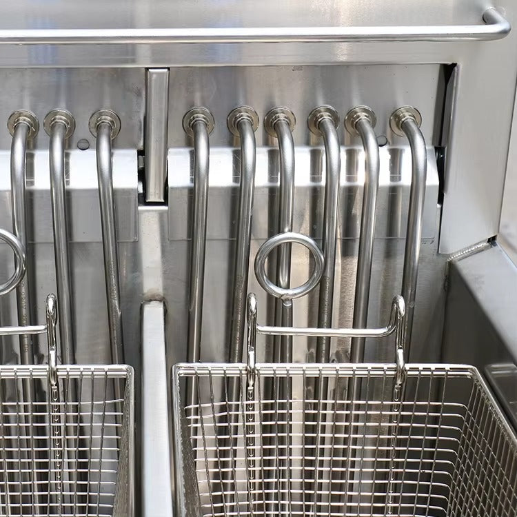 Floor Electric Fryers 4 Temp Reg 4 Strainers 8-10L*4  LE-DZ-800G-2