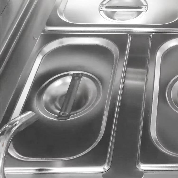 Armario calentador de alimentos a gas (1/4 bandeja x 5) XKE-RQT-700