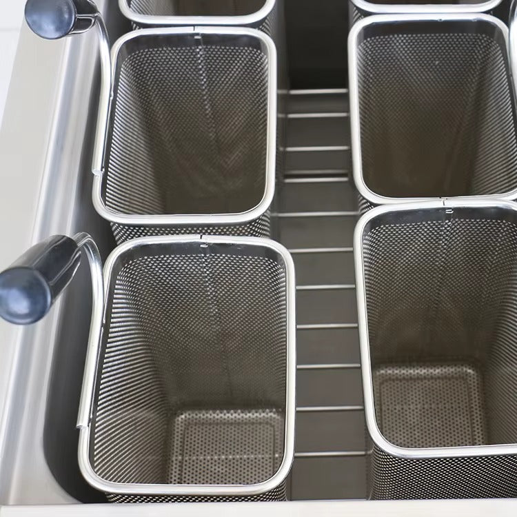 Cocina para pasta y fideos con compartimento de gas y electricidad, 800 x 900 x (850 + 120) mm, XKE-DM-900/XKE-RQM-900