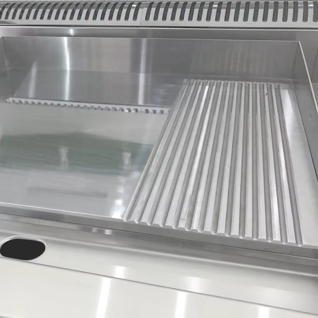 Plaques de cuisson électriques avec four (1/3 rainurées et 2/3 plates) XKE-DPJ-700/900 