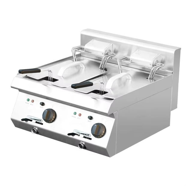 Countertop Electric Fryers 2 Temp Reg  2*20 lb.  E-DZ-600X