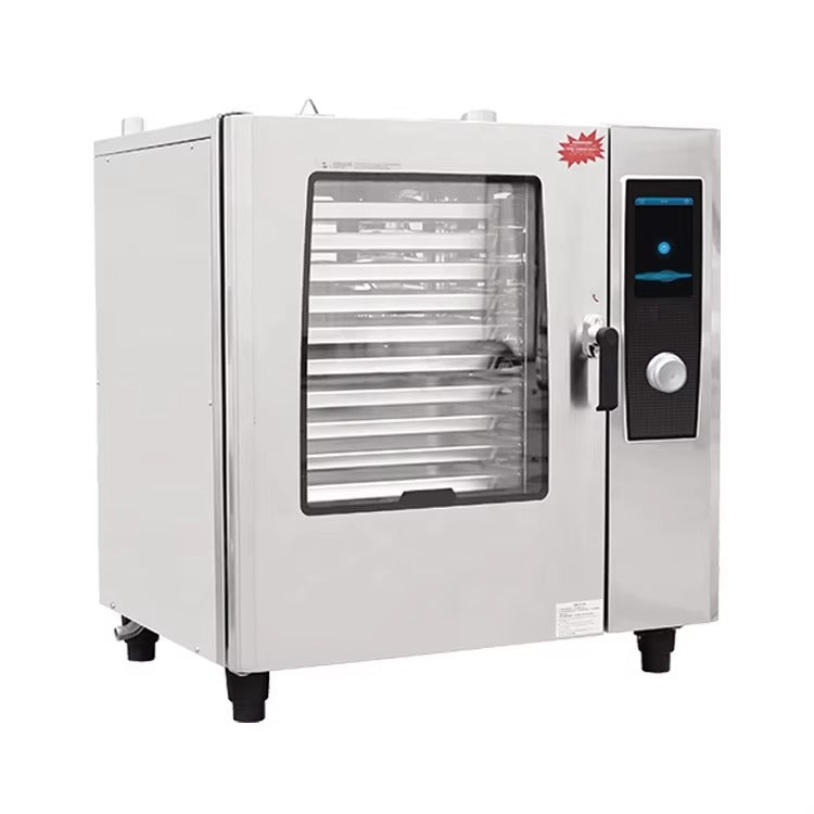 Horno de vapor multifunción a gas con bandeja horizontal de 10 capas N10GSCTX